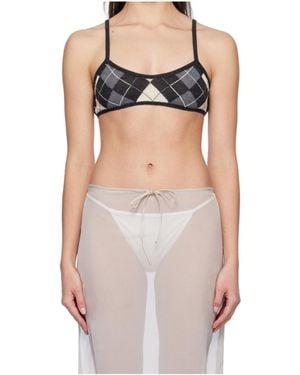Paloma Wool Spaghetti Strap Bra - Gray