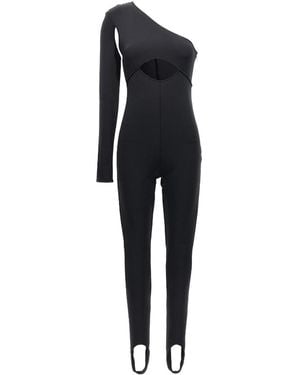 David Koma Scuba Cut Out Full Jumpsuit - Black