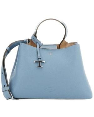 Tod's T Timeless Top Handle Shoulder Bag - Blue