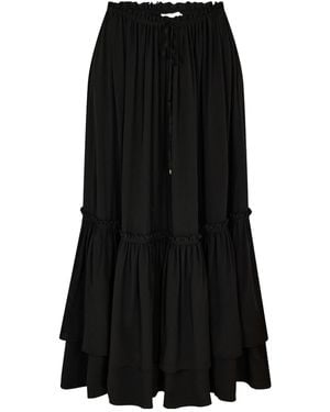 Chloé Layered Design Long Dress - Black