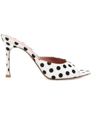 AMINA MUADDI Polka Dot Sandals - White