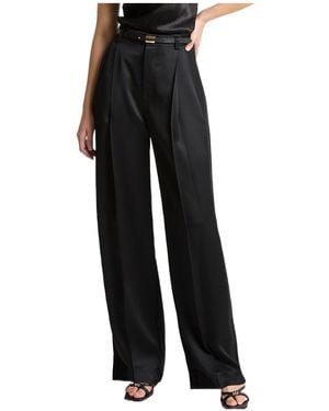 Vince High-Waist Straight-Leg Trousers - Black