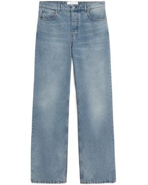 Ami Paris Large-Fit Cotton Jeans - Blue