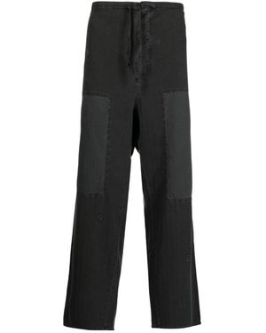 Palm Angels Drawstring-Waist Trousers - Black