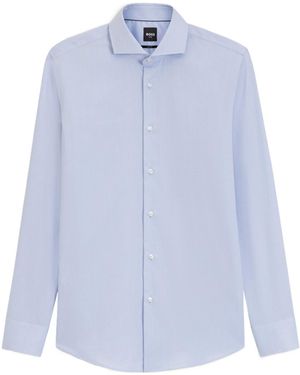 BOSS Slim-Fit Cotton Shirt - Blue