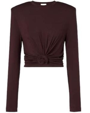Magda Butrym Cotton-Blend Top - Purple