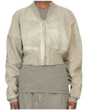 Rick Owens Flight Cropped Jacket - Grey