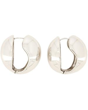 Coperni Xl Logo Creole Earrings - White