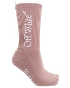 Off-White c/o Virgil Abloh Logo Detailed Knitted Socks - Pink