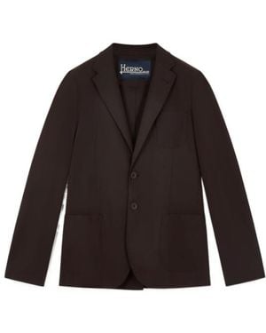Herno Single-Breasted Stretch Blazer - Black