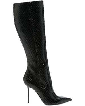 Paris Texas Lidia High-Heeled Tall Boots - Black