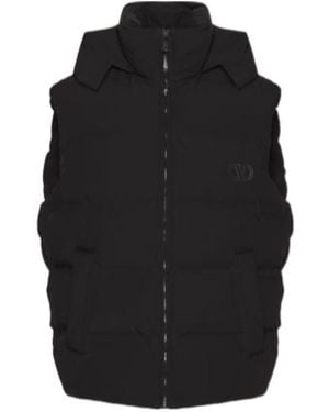 Valentino Vlogo Patch Padded Vest - Black