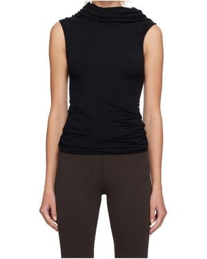Rick Owens Concordians Lola Pleated Design Top - Black