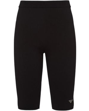 Prada Viscose And Wool Bermudas - Black