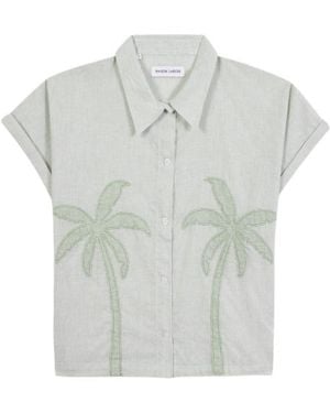 Maison Labiche Palm Trees Surville Shirt - Gray