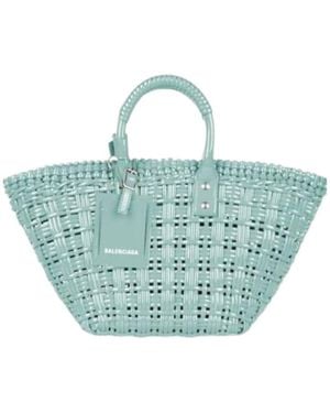 Balenciaga Borsa Bistro Xs Basket Con Tracolla Da Donna - Blue