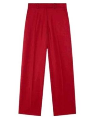 Frankie Shop Brickell Wide-Leg Trousers - Red