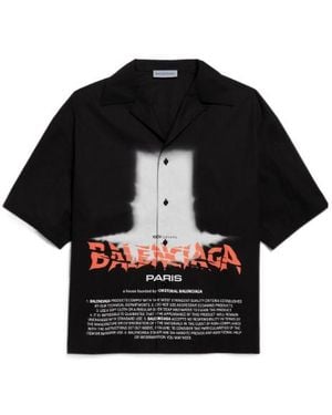 Balenciaga The Door Bowling Short Sleeved Shirt - Black