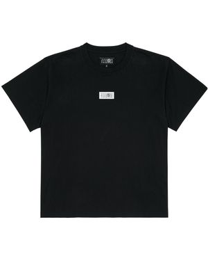 MM6 by Maison Margiela Numbers Motif-Patch Crewneck T-Shirt - Black