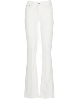 Dondup Flared Mid-Rise Jeans - White