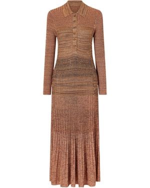 Zimmermann Ribbed Jersey Midi Dress - Brown