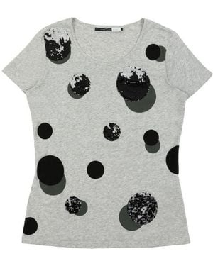 Sportmax T-Shirt With Round Neck And Short Sleeves - Grey