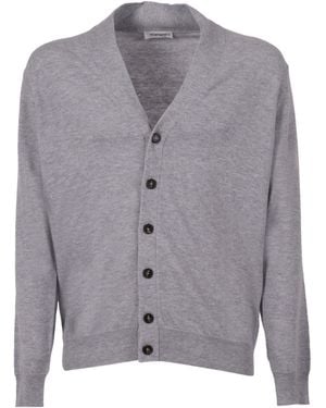 Kangra Cashmere Kangra Shawl Collar Cardigan - Grey