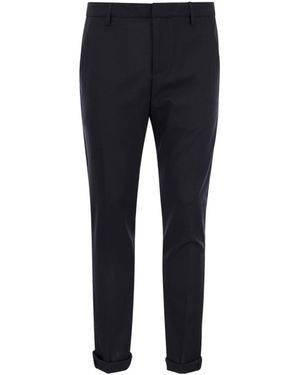 Dondup Cuffed Slim Fit Trousers - Blue