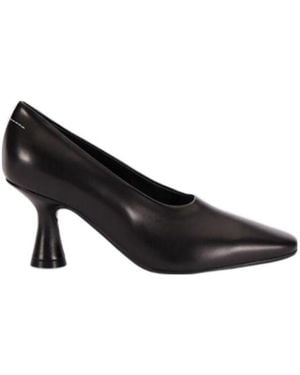 MM6 by Maison Margiela Almond Toe Court Shoes - Black
