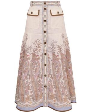 Zimmermann Alchemy A-Line Skirt - Pink