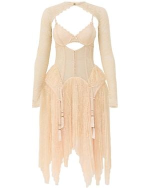 Zimmermann Valiant Lingerie Mini Dress - Natural