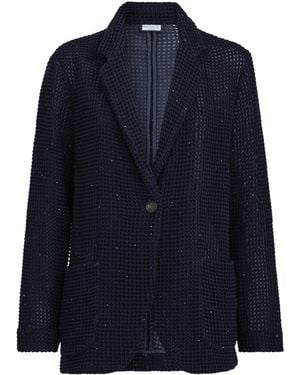 Brunello Cucinelli Long-Sleeves Blazer - Blue
