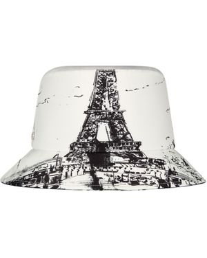 Dior Teddy-D Paris Small Brim Bucket Hat - White