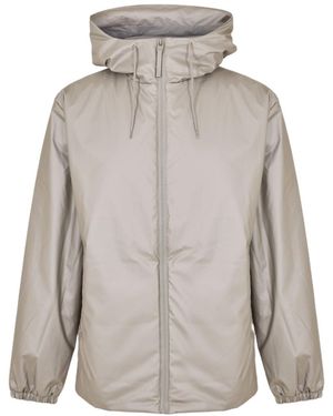 Rains Lohja Zipper Long Sleeve Puffer Jacket - Gray