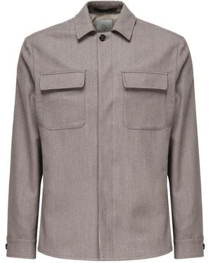 Eleventy Patch Pocket Relaxed Jacket - Grey