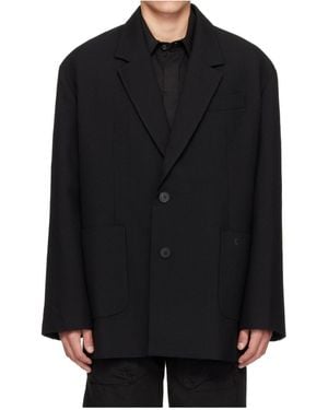 WOOYOUNGMI Oversized Wool Blazer - Black