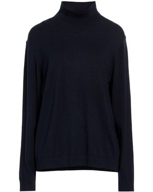 Weekend by Maxmara Simple Solid-Color Turtleneck Knitwear - Blue