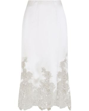 Ermanno Scervino Lace-Detail Skirt - White