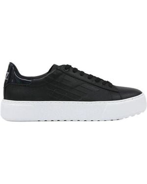 EA7 Logo Lacing Casual Trainers - Black