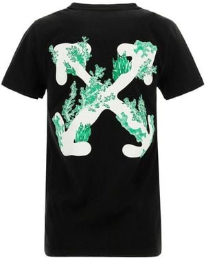 Off-White c/o Virgil Abloh Logo Printed T-Shirt - Black