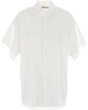 Carven Asymmetric Scarf Shirt - White