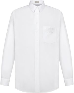 Dior Homme Long-Sleeved Button-Up Shirt - White