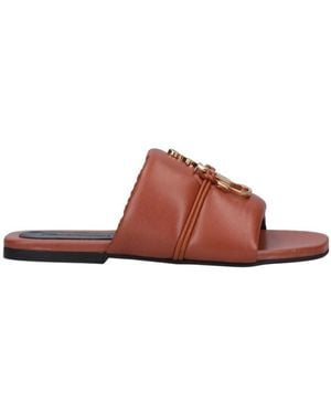 JW Anderson Jw Anderson Jw Anchor Plaque Slip-On Sandals - Brown