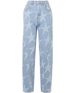 Mugler Star-Print Jeans - Blue