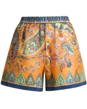 Etro Pattern-Printed Shorts - Orange