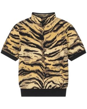 KENZO Mock Neck Top - Metallic