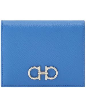 Ferragamo Gancini Compact Wallet - Blue