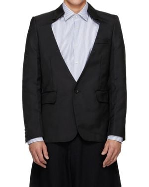 Comme des Garçons Plain-Weave Blazer - Black