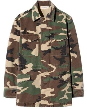 Nili Lotan Camo-Print Casual Jacket - Green
