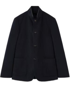 Loro Piana Spagna Button-Fastening Patch-Pocket Jacket - Blue